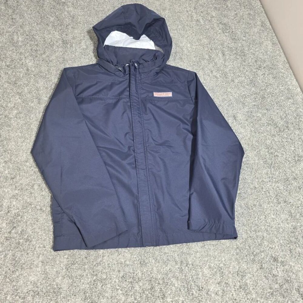 Vineyard Vines Performance Navy Hooded Rain Jacket